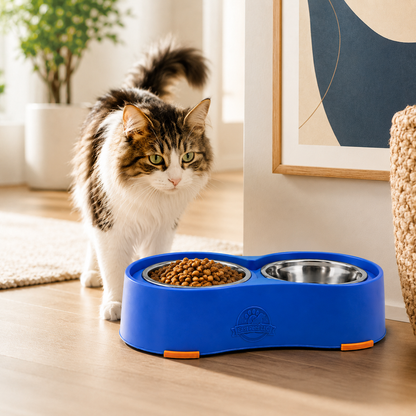 Double Stainless Steel Pet Bowl (3)